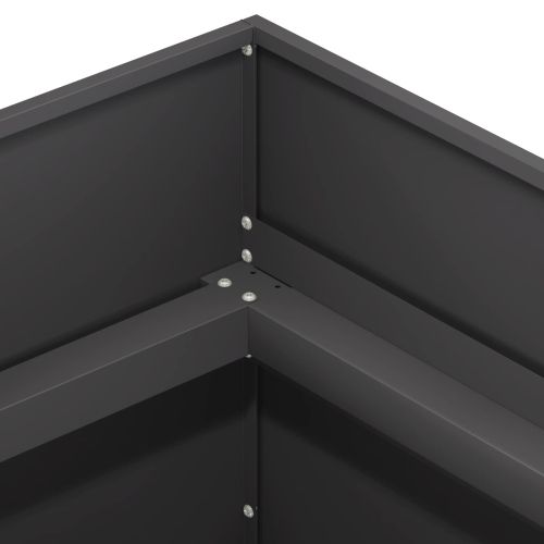Градинска саксия Черно 80 x 80 x 60 см