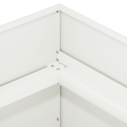 Градинска саксия Бяло 80 x 80 x 60 см Студено валцована стомана