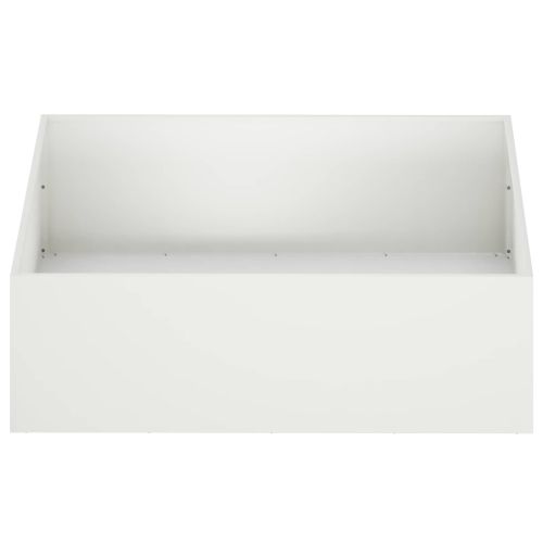 Градинска саксия Бяло 80 x 80 x 30 cm Студено валцована стомана