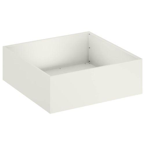 Градинска саксия Бяло 60 x 60 x 20 см Студено валцована стомана