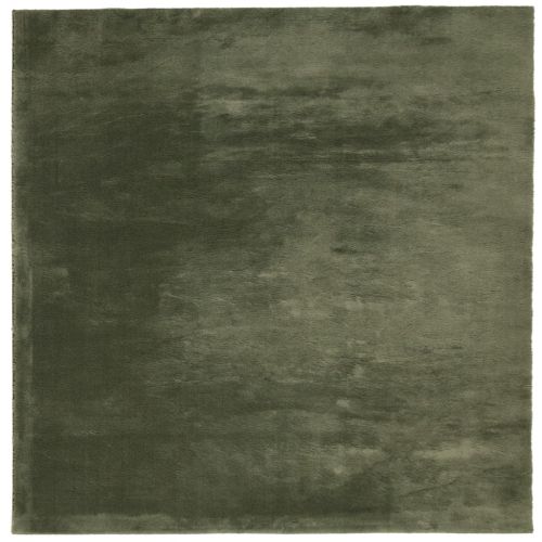 Килим HUARTE с къс косъм, мек и миещ се, горско зелен 200x200см