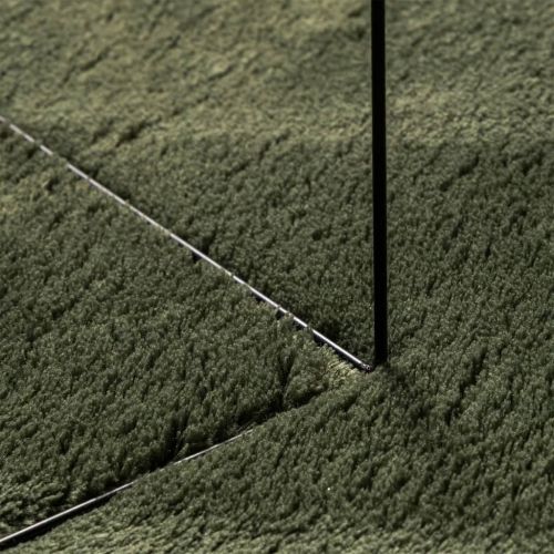 Килим HUARTE с къс косъм, мек и миещ се, горско зелен 200x200см