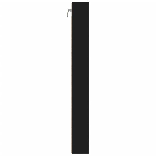Шкаф витрина, черен, 100x8,5x75 см, инженерно дърво