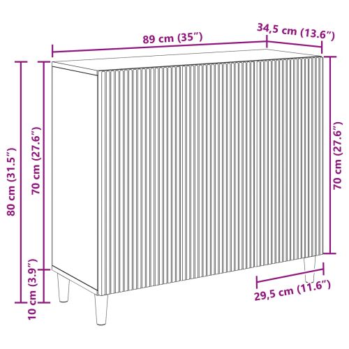 Служебен шкаф Бял гланц 89 x 34,5 x 80 см Инженерна дървесина