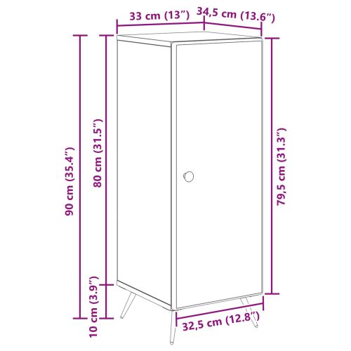 Служебен шкаф Дъб артизан 33 x 34,5 x 90 см Инженерна дървесина