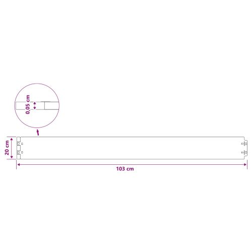 Ограда за трева 10 pcs 20 x 103 cm Кортенова стомана Ръждясало