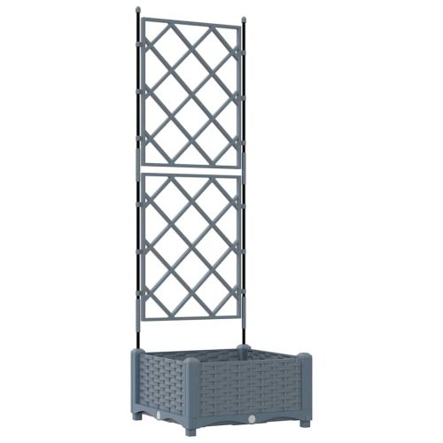 Градинска саксия Светлосиво 40 x 40 x 125,5 см ПП