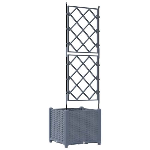 Градинска саксия Светлосиво 40 x 40 x 143 см ПП