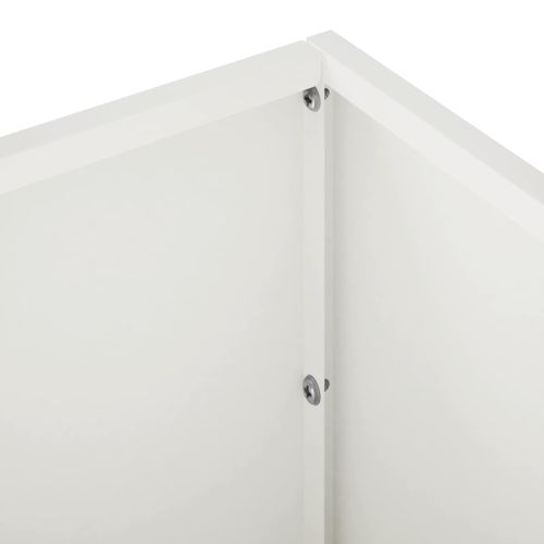Градинска саксия Бяло 60 x 20 x 20 см Студено валцована стомана