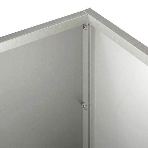 Градинска саксия 2 бр. Сребристо 100 x 20 x 20 см
