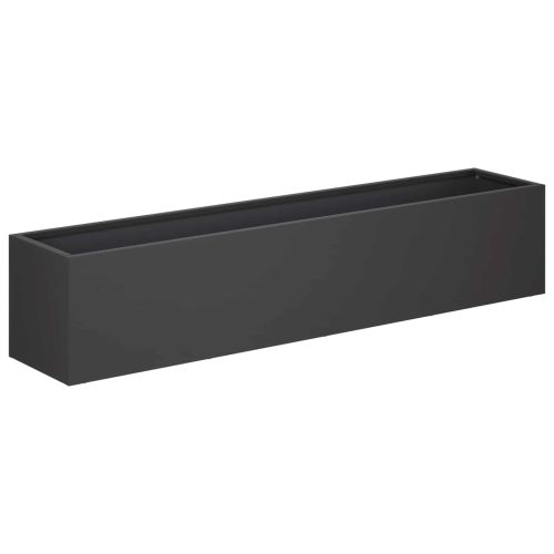 Градинска саксия 2 бр. Черно 100 x 20 x 20 см