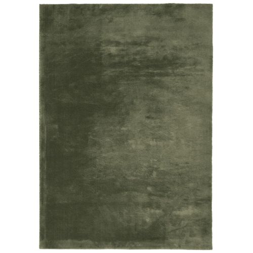 Килим HUARTE с къс косъм, мек и миещ се, горско зелен 200x280см