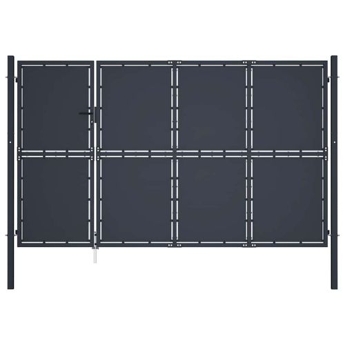 Градинска порта от стомана 350x200 см, антрацит
