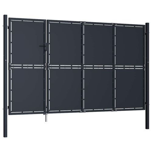Градинска порта от стомана 350x200 см, антрацит