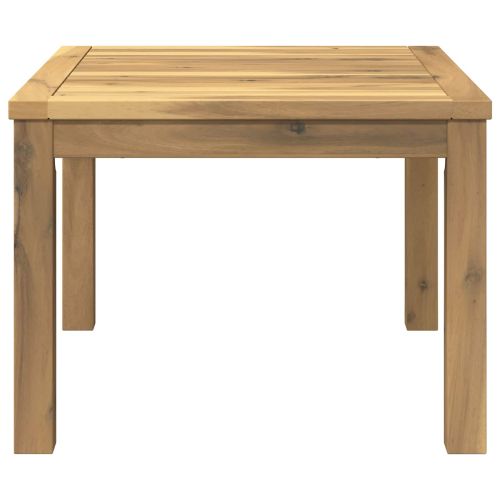 Масичка за кафе Бяло 60 x 60,5 x 36 см Солидно акациево дърво