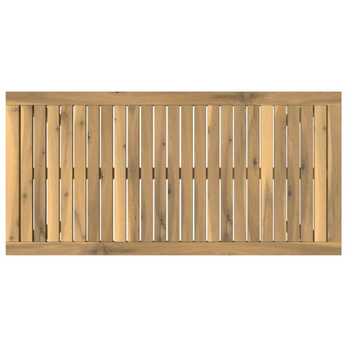 Масичка за кафе Бяло 50 x 100,5 x 45 см Солидно акациево дърво