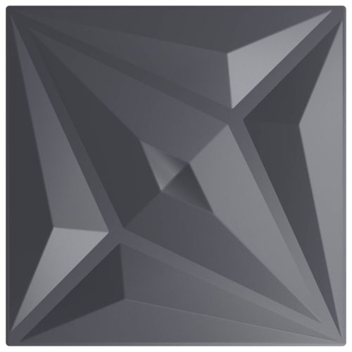 Стенни панели 12 бр. 50 x 50 cm Звезда Сив XPS Пяна