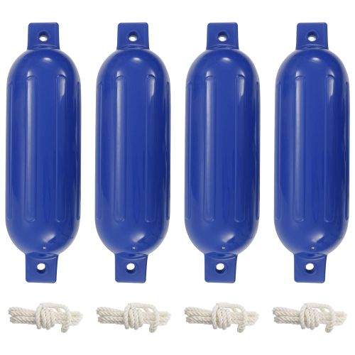 Броня за лодка 4 бр синя Ø 14x50 см PVC