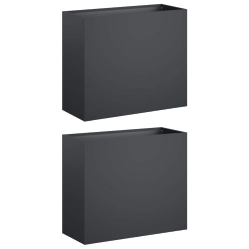 Градинска саксия 2 бр. Антрацит 50 x 20 x 40 см