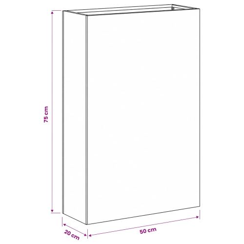 Градинска саксия Ръждясало 50 x 20 x 75 см Кортенова стомана