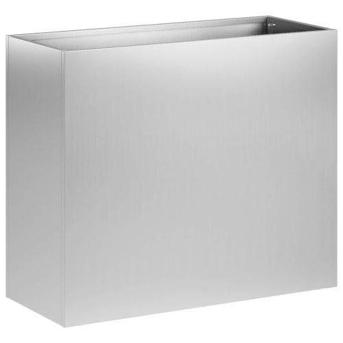Градинска саксия 2 бр. Сребристо 50 x 20 x 40 см