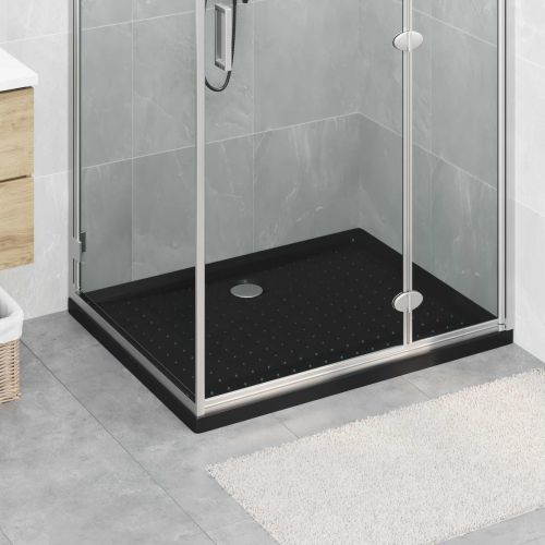 Основен трей за душ с точки 100 x 80 x 4 см ABS Черно