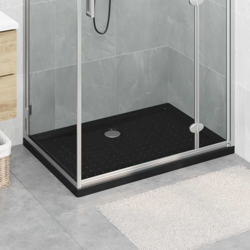 Основен трей за душ с точки 100 x 70 x 4 см ABS Черно