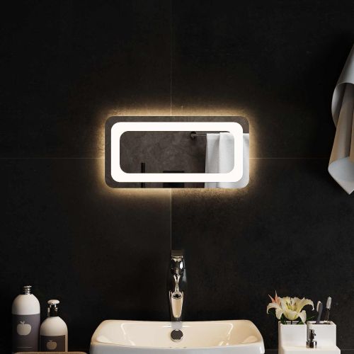 LED огледало за баня Прозрачен 40 x 20 cm закалено стъкло