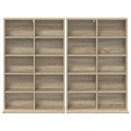Кабинет за CD 2 бр. Дъб сонома 65 x 23,5 x 97,5 см