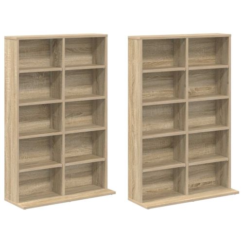 Кабинет за CD 2 бр. Дъб сонома 65 x 23,5 x 97,5 см