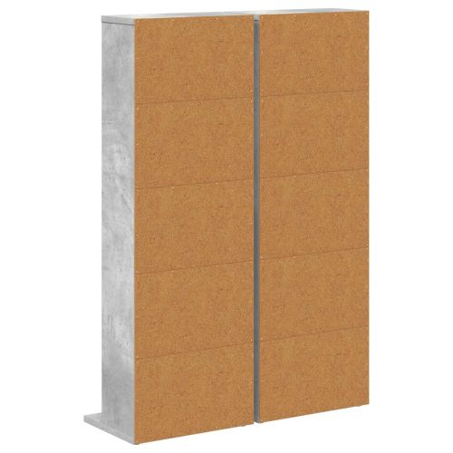 Кабинет за CD 2 бр. Бетонно сиво 33 x 23,5 x 97,5 см