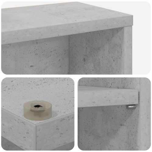 Кабинет за CD 2 бр. Бетонно сиво 33 x 23,5 x 97,5 см