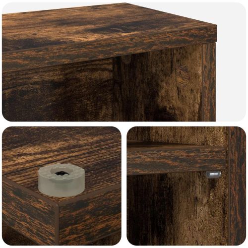 Кабинет за CD 2 бр. Опушен дъб 33 x 23,5 x 97,5 см