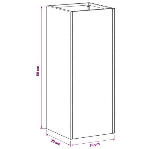 Градинска саксия Антрацит 20 x 20 x 50 см