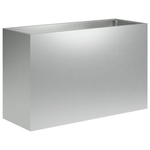 Градинска саксия 2 бр. Сребристо 80 х 30 х 40 см