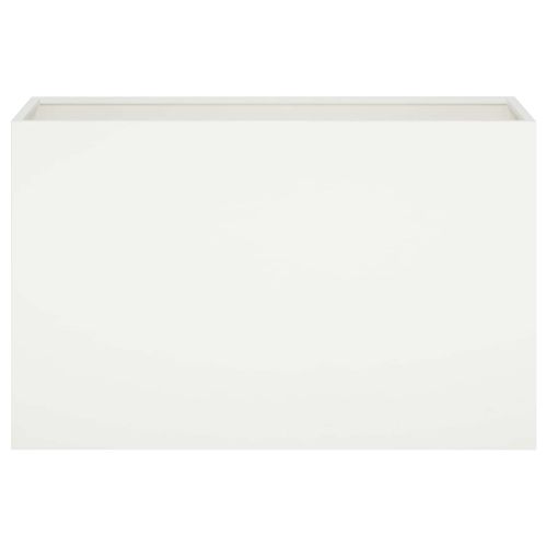 Градинска саксия Бяло 80 x 40 x 50 cm Студено валцована стомана