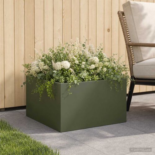 Градинска саксия Маслиненозелено 60 x 60 x 30 cm