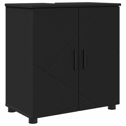 Комплект мебели за баня 2 бр. Черно 61 x 35 x 64 см