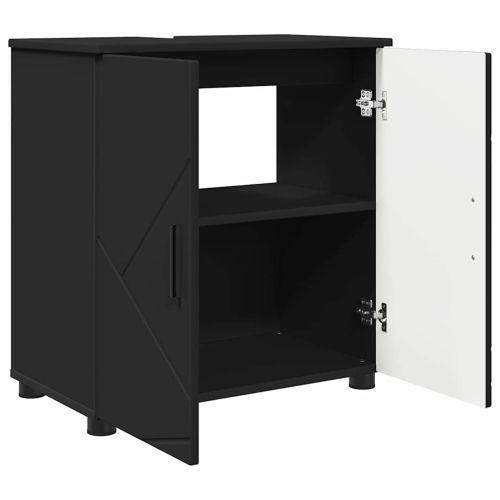 Комплект мебели за баня 3 бр. Черно 61 x 35 x 64 см