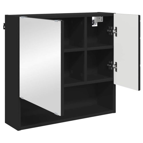 Комплект мебели за баня 3 бр. Черно 61 x 35 x 64 см