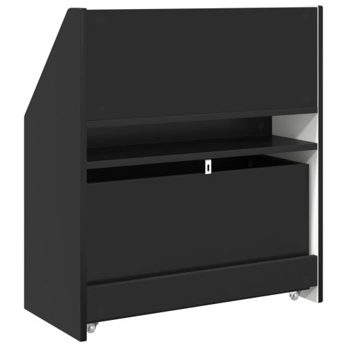 Детска рафт за книги с чекмедже Черно 60 x 29,5 x 69 см