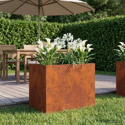 Градинска саксия Ръждясало 50 x 40 x 50 см Кортенова стомана