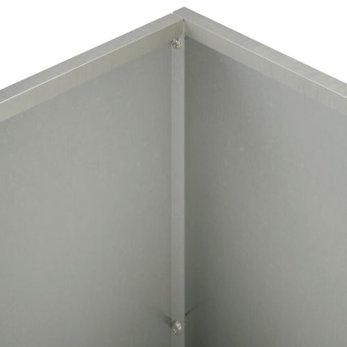 Градинска саксия 2 бр. Сребристо 60 x 30 x 50 см