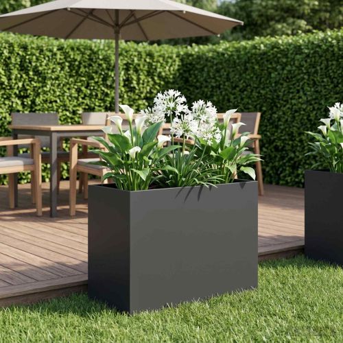 Градинска саксия Черно 60 x 30 x 50 см