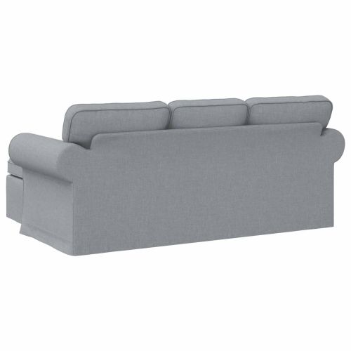 Диван Светлосиво 195 x 138 x 80 см текстил