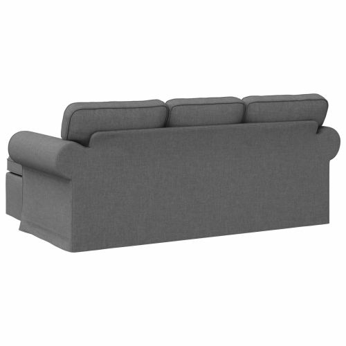 Диван Тъмен сив 195 x 138 x 80 см текстил