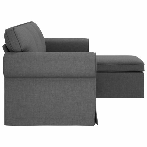 Диван Тъмен сив 195 x 138 x 80 см текстил