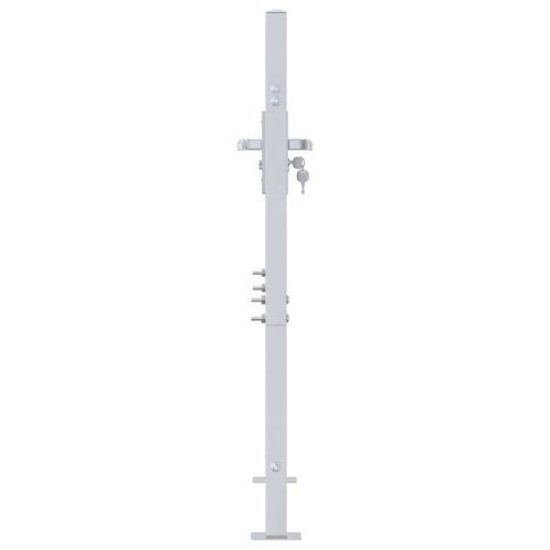 Градинска врата Сребрист 85 х 97 см Неръждаема стомана