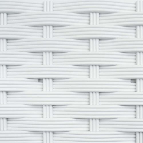 Градински сандък с решетка и колела 3 бр. Бяло ПП