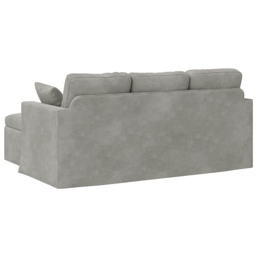 Диван Светлосиво 178 x 134 x 80 см Кадифе
